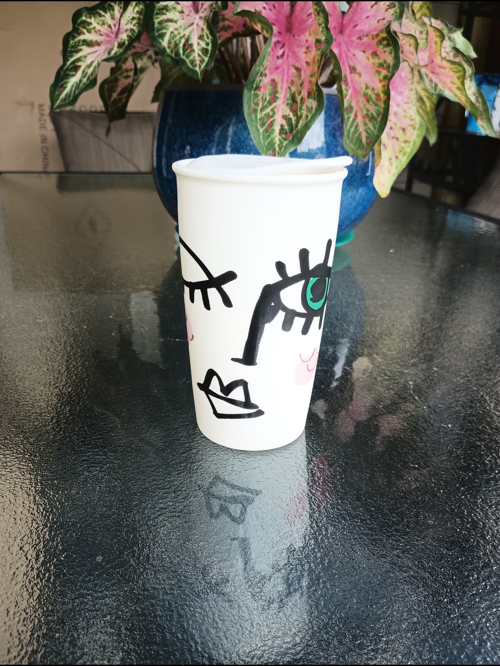 Starbucks 2014 Winking Eye Ceramic Tumbler